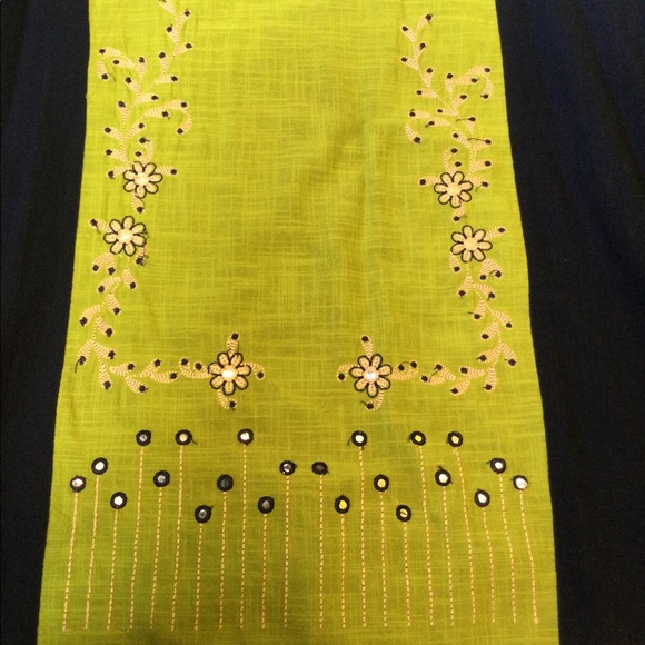 XXL Green and navy dress/tunic top from India - Picture 6 of 11